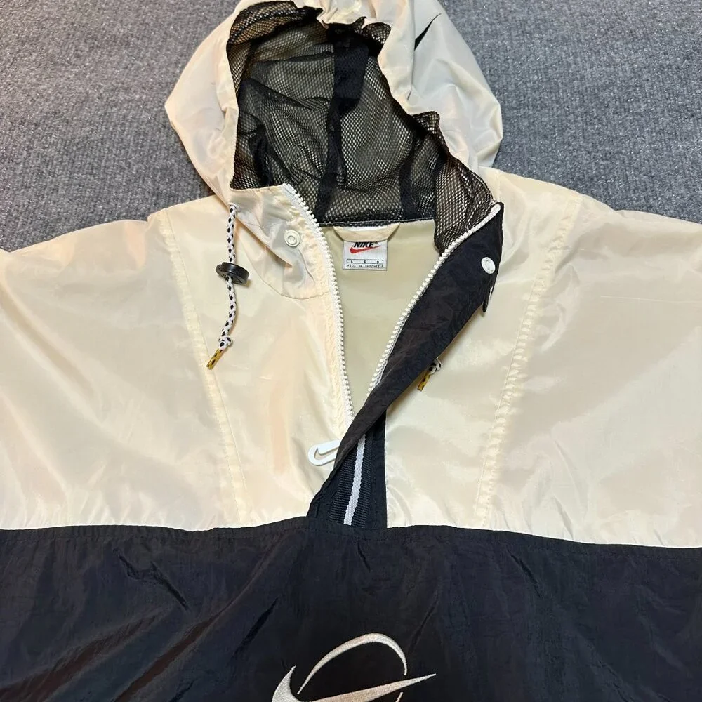 Vintage Nike Center Swoosh White Back Windbreaker Rare Size L Large - Picture 3 of 7